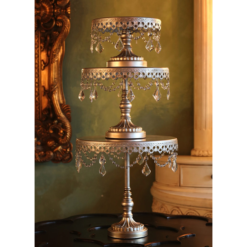 Opulent Treasures 3 Piece Chandelier Cake Plate Stand Set & Reviews